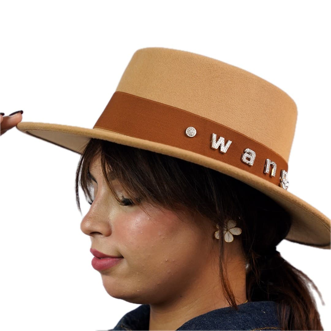 Canotier Camel Bandeau Brodé