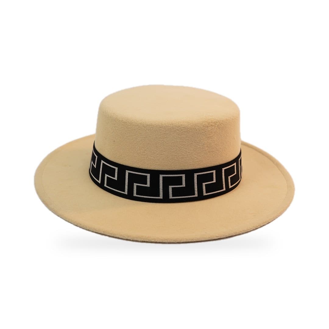 Canotier Feutre Crème Grecque