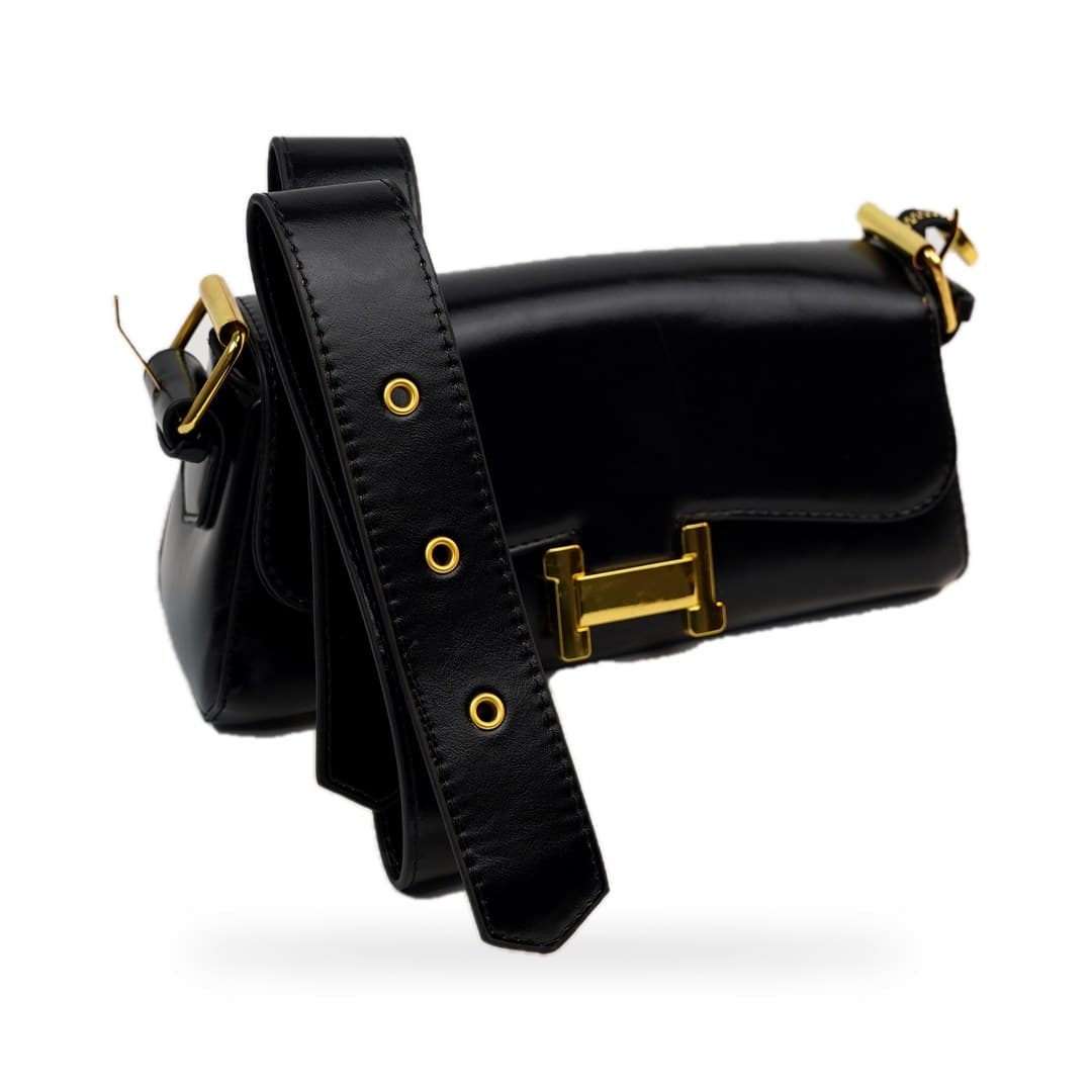 Sac Baguette Fermoir Doré