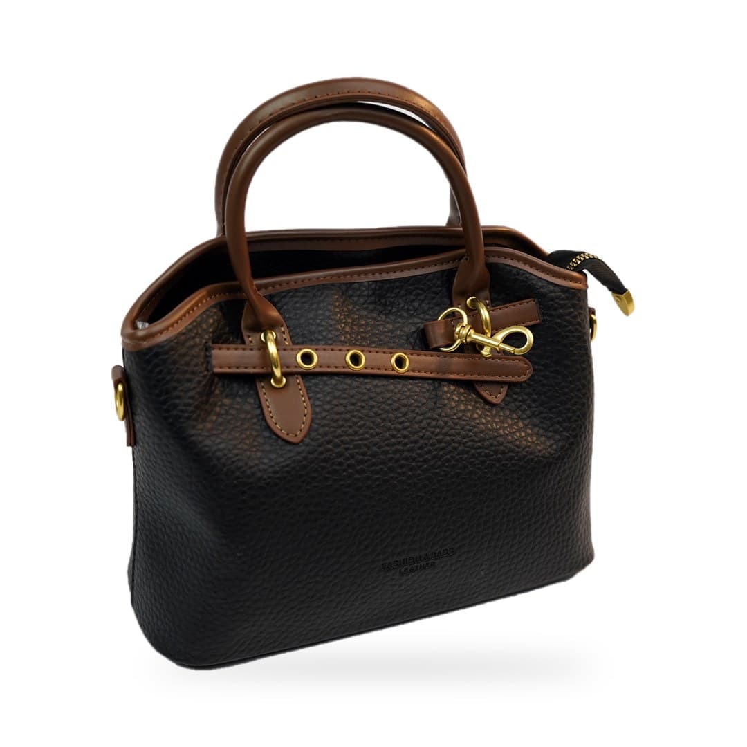Sac à Main Noir Mors Doré